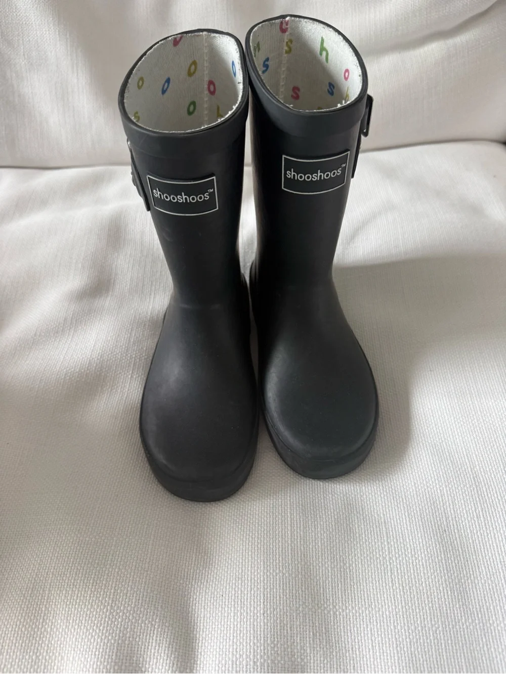 shooshoos Black Kids Rain Boots